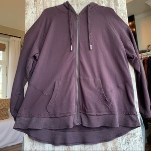 Avenue Deep Purple Hoodie with Zipper